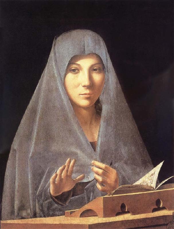 Antonello da Messina Antonello there measuring, madonna Annunziata Spain oil painting art